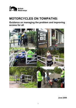 Motorcycles on Towpaths (British Waterways and the Fieldfare Trust)