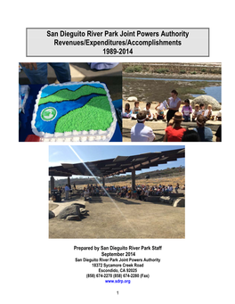 San Dieguito River Park Joint Powers Authority Revenues/Expenditures/Accomplishments 1989-2014