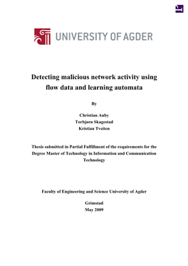Detecting Malicious Network Activity Using Flow Data and Learning Automata