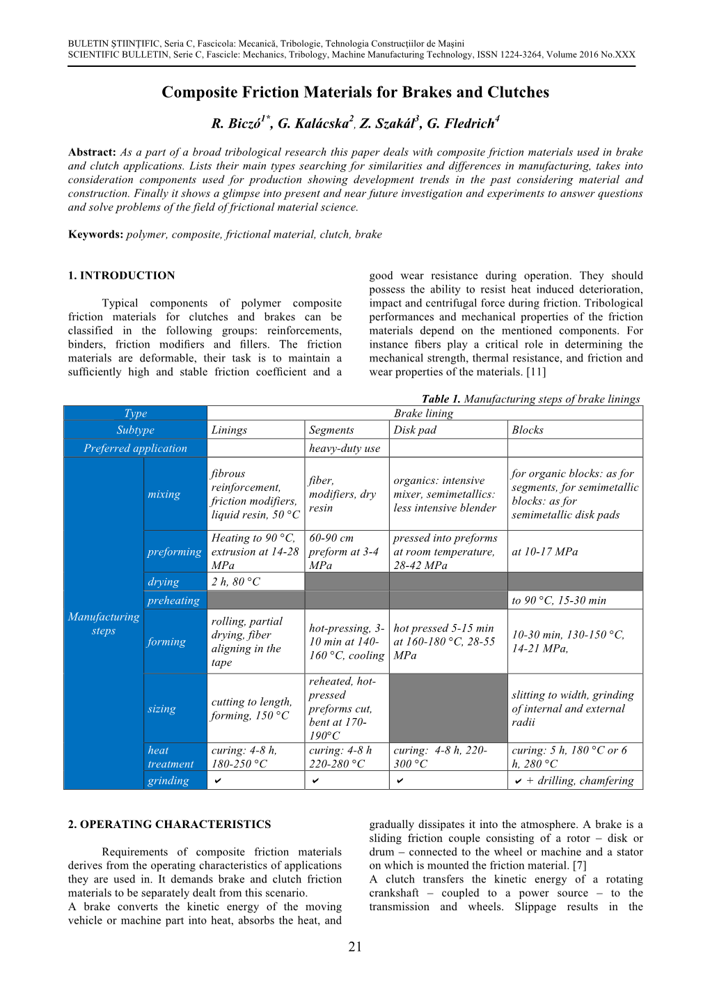 Composite Friction Materials for Brakes and Clutches