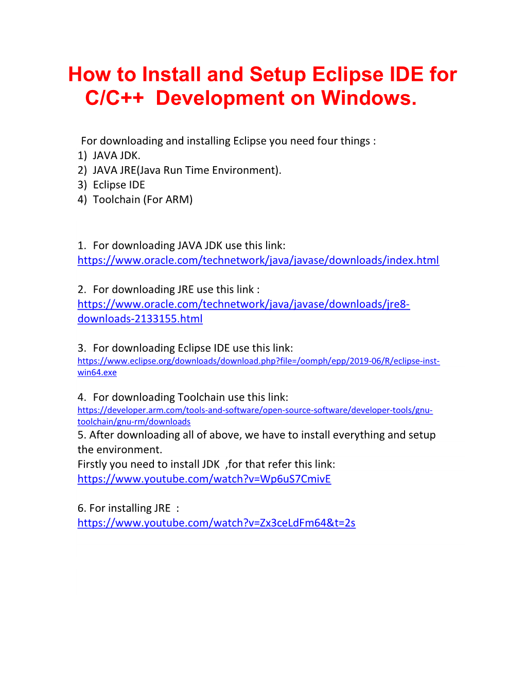 How to Install and Setup Eclipse IDE for C/C++ Development on Windows