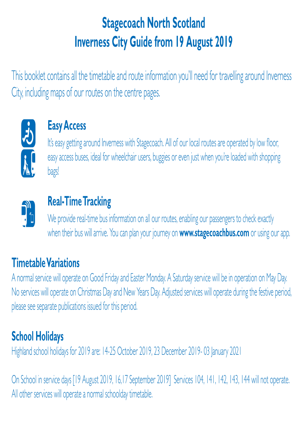 Stagecoach North Scotland Inverness City Guide from 19 August 2019