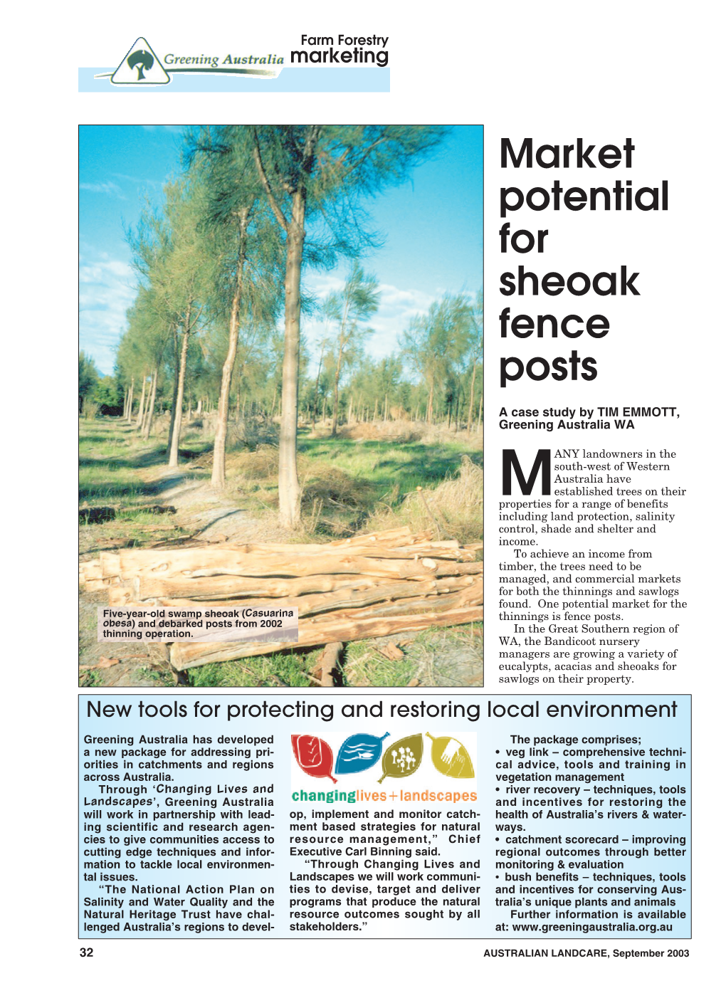 Market Potential for Sheoak Fence Posts