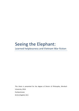Seeing the Elephant: Learned Helplessness and Vietnam War Fiction