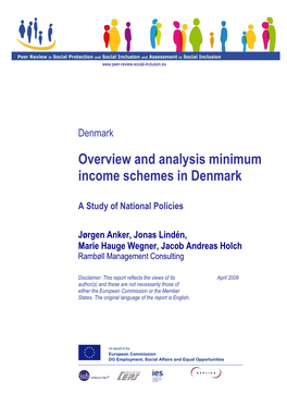 Overview and Analysis Minimum Income Schemes in Denmark