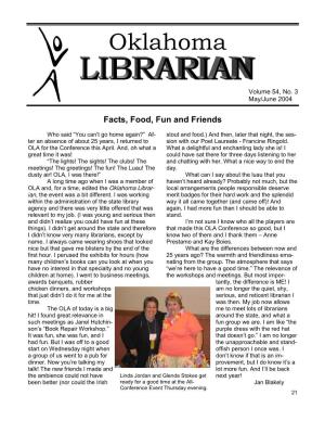 Oklahoma Librarian May and June 2004.Pub
