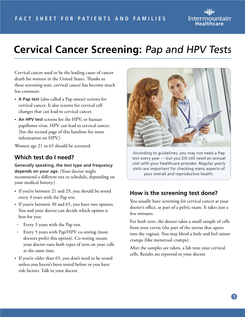 Cervical Cancer Screening Pap And Hpv Tests Docslib 