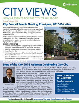 City Council Selects Guiding Principles, 2016 Priorities