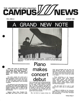 University of Wollongong Campus News August 1980