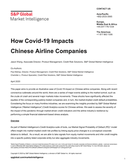 How Covid-19 Impacts Chinese Airline Companies