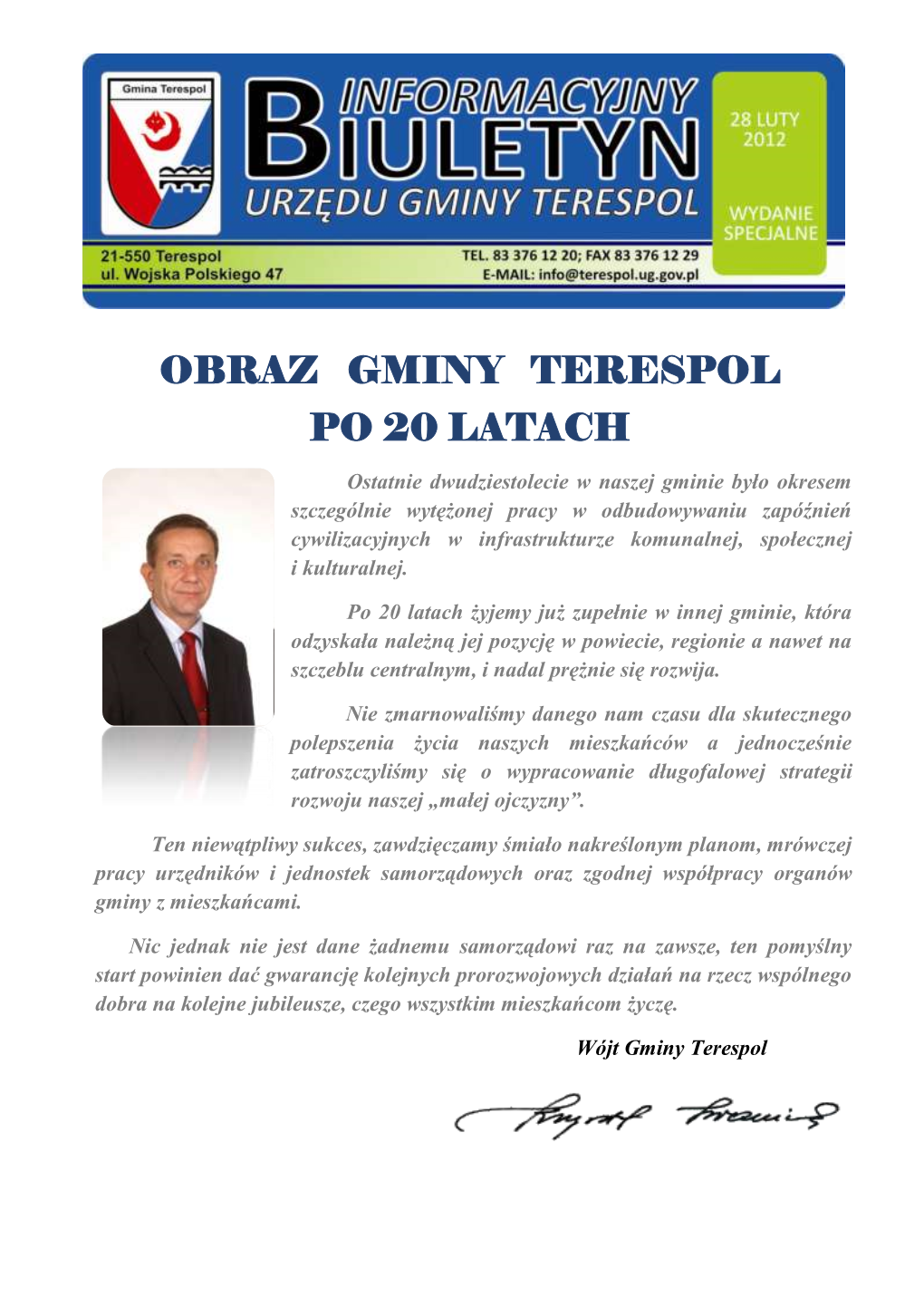 Obraz Gminy Terespol Po 20 Latach