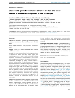 Ultrasound-Guided Continuous Block of Median and Ulnar Nerves in Horses: Development of the Technique