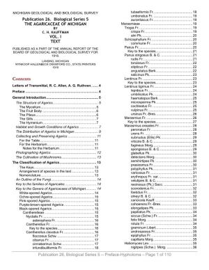 Publication 26. Biological Series 5 the AGARICACEAE of MICHIGAN