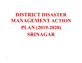 District Disaster Management Action Srinagar
