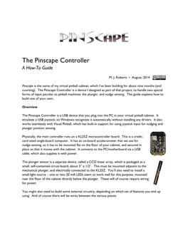 The Pinscape Controller a How-To Guide