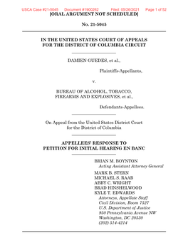 USCA Case #21-5045 Document #1900262 Filed: 05/26/2021 Page 1 of 52 [ORAL ARGUMENT NOT SCHEDULED]
