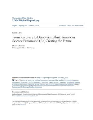 Ethnic American Science Fiction and (Re)Creating the Future Daoine S