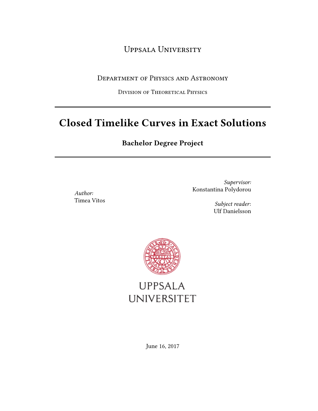 Closed Timelike Curves in Exact Solutions