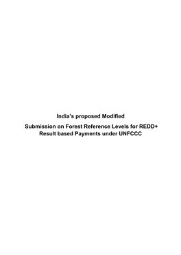 India's Proposed Modified Submission on Forest Reference Levels For