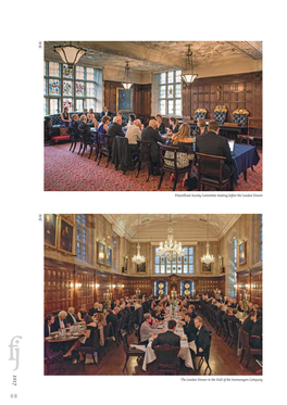 Fitzwilliam Society Committee Meeting Before the London Dinner the London Dinner in the Hall of the Ironmongers Company JR AC JR