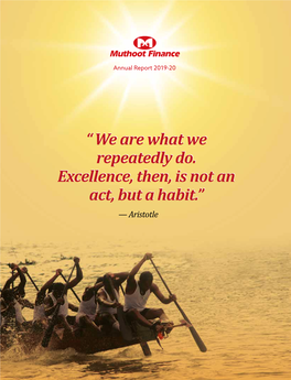 We Are What We Repeatedly Do. Excellence