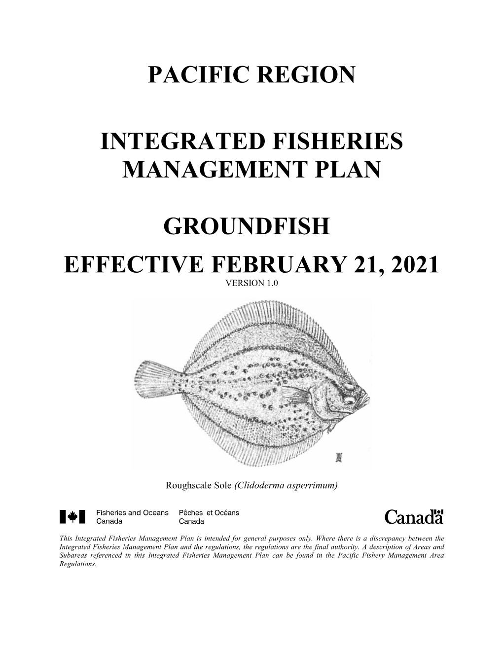 Pacific Region Integrated Fisheries Management Plan, Groundfish