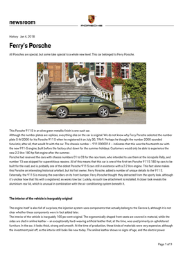 Ferry's Porsche