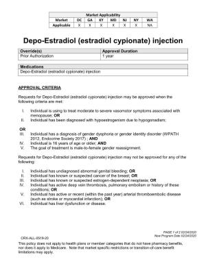 Depo-Estradiol (Estradiol Cypionate) Injection