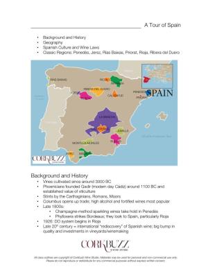 A Tour of Spain Class Outline