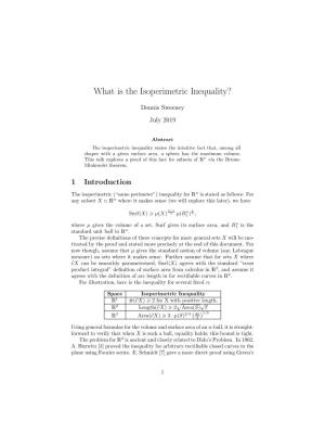 What Is the Isoperimetric Inequality?