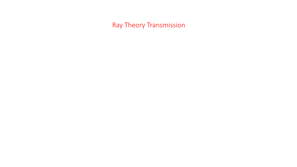 Ray Theory Transmission Theories of Optics