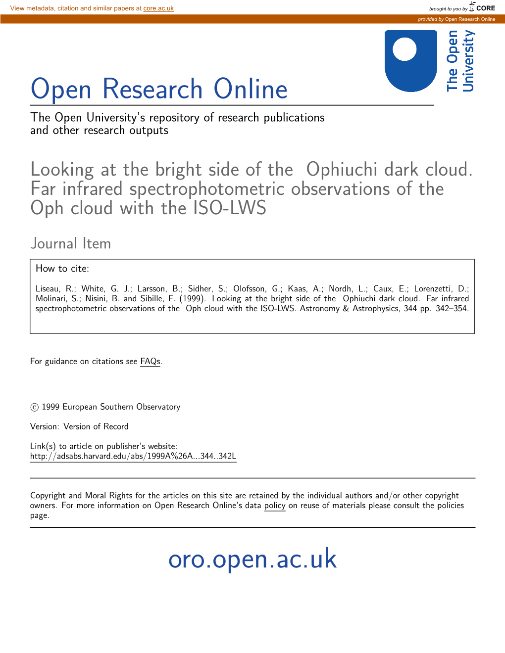 Open Research Online Oro.Open.Ac.Uk