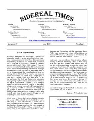 2011-4 Sidereal-Times
