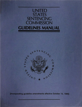 October 1988 Federal Sentencing Guidelines Manual