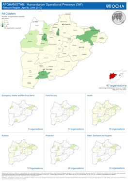 Humanitarian Operational Presence (3W) Western Region (April to June 2017)