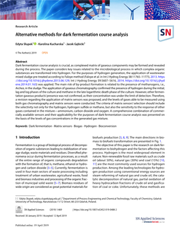 Alternative Methods for Dark Fermentation Course Analysis