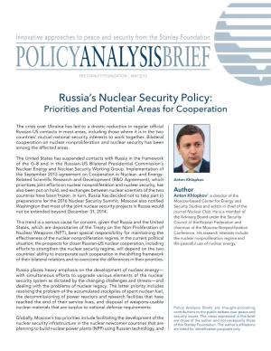 Russia's Nuclear Security Policy