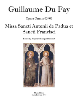 Missa Sancti Antonii Et Sancti Francisci