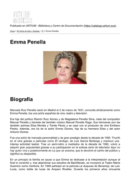 Emma Penella Biografía