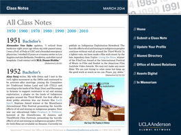 Class Notes MARCH 2014
