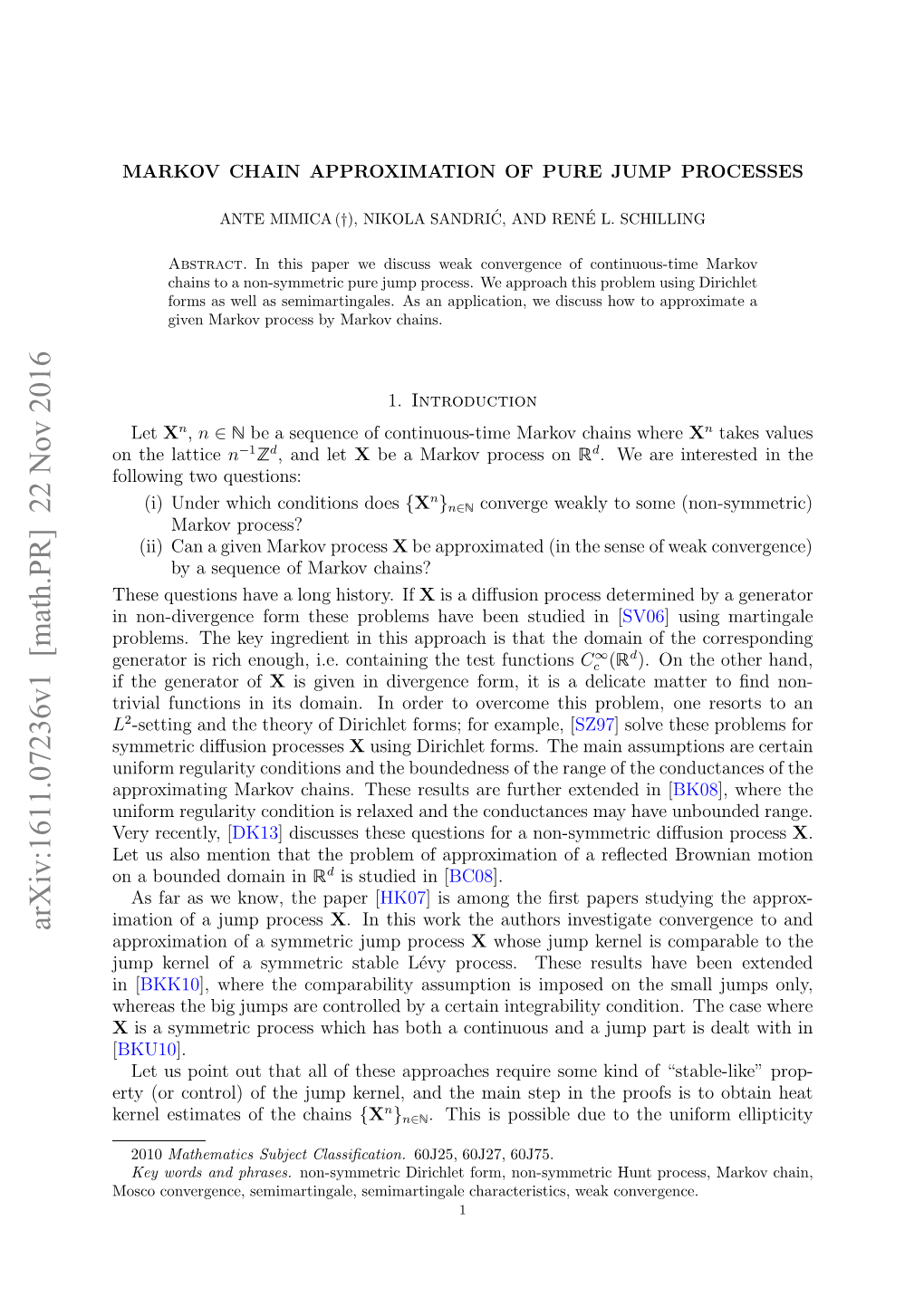 Markov Chain Approximation of Pure Jump Processes 3