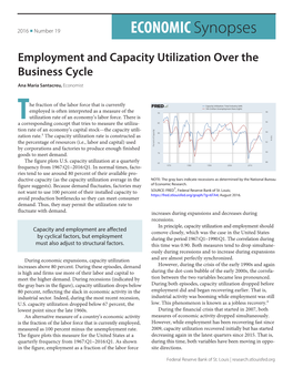 Employment and Capacity Utilization Over the Business Cycle