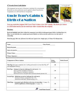 Uncle Tom's Cabin & Birth of a Nation