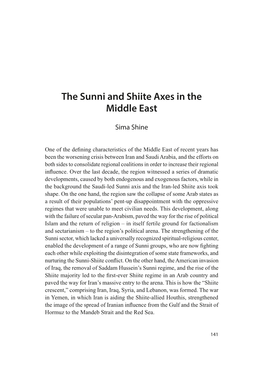 The Sunni and Shiite Axes in the Middle East