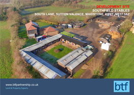 Development Site Southfield Stables South Lane, Sutton Valence, Maidstone, Kent Me17 3Az
