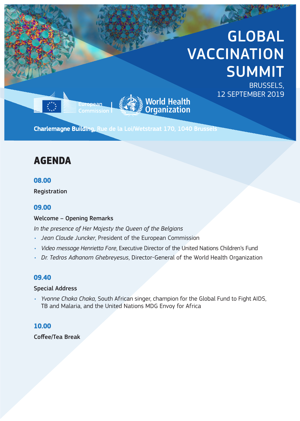 Global Vaccination Summit Brussels, 12 September 2019