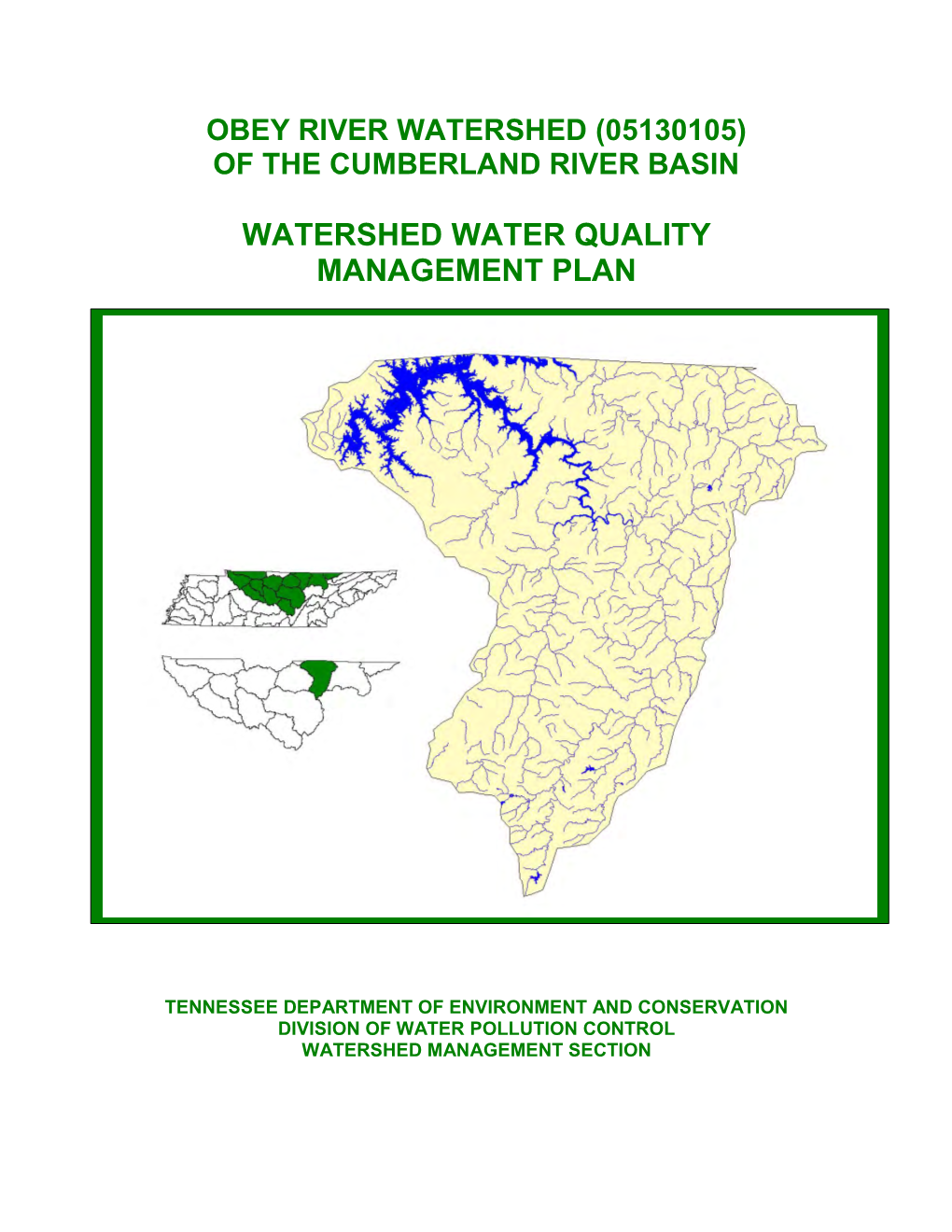 Obey River Watershed (05130105) of the Cumberland River Basin