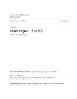 Eastern Progress 1996-1997 Eastern Progress