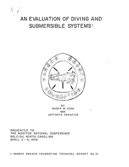 An Evaluation of Oivi Ng and Submersible Systems I