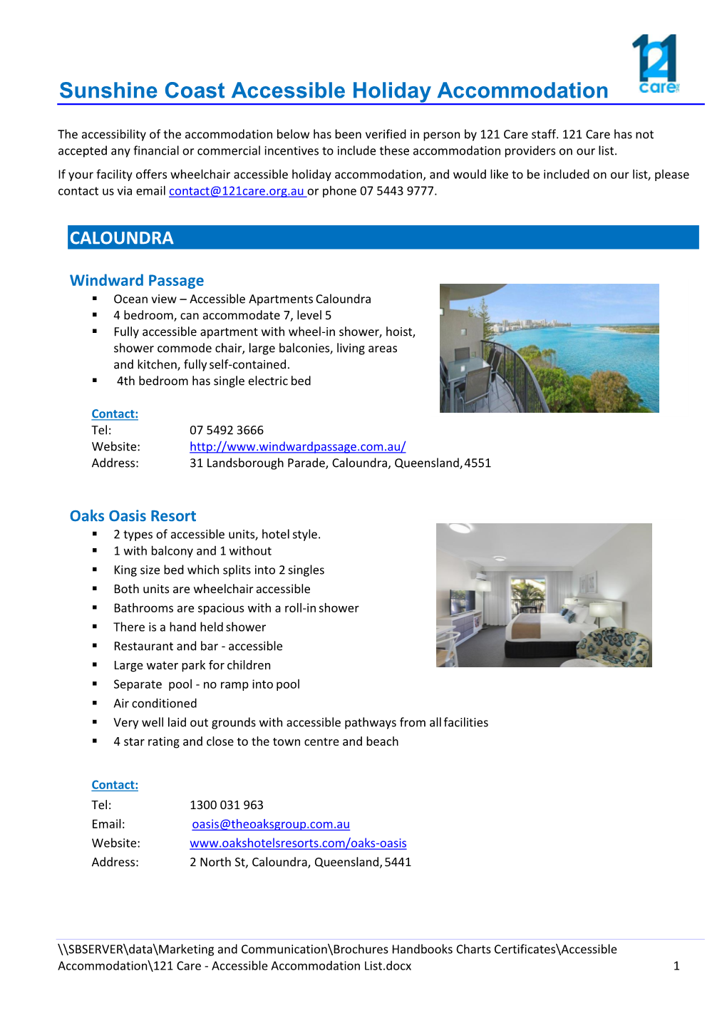 Sunshine Coast Accessible Holiday Accommodation